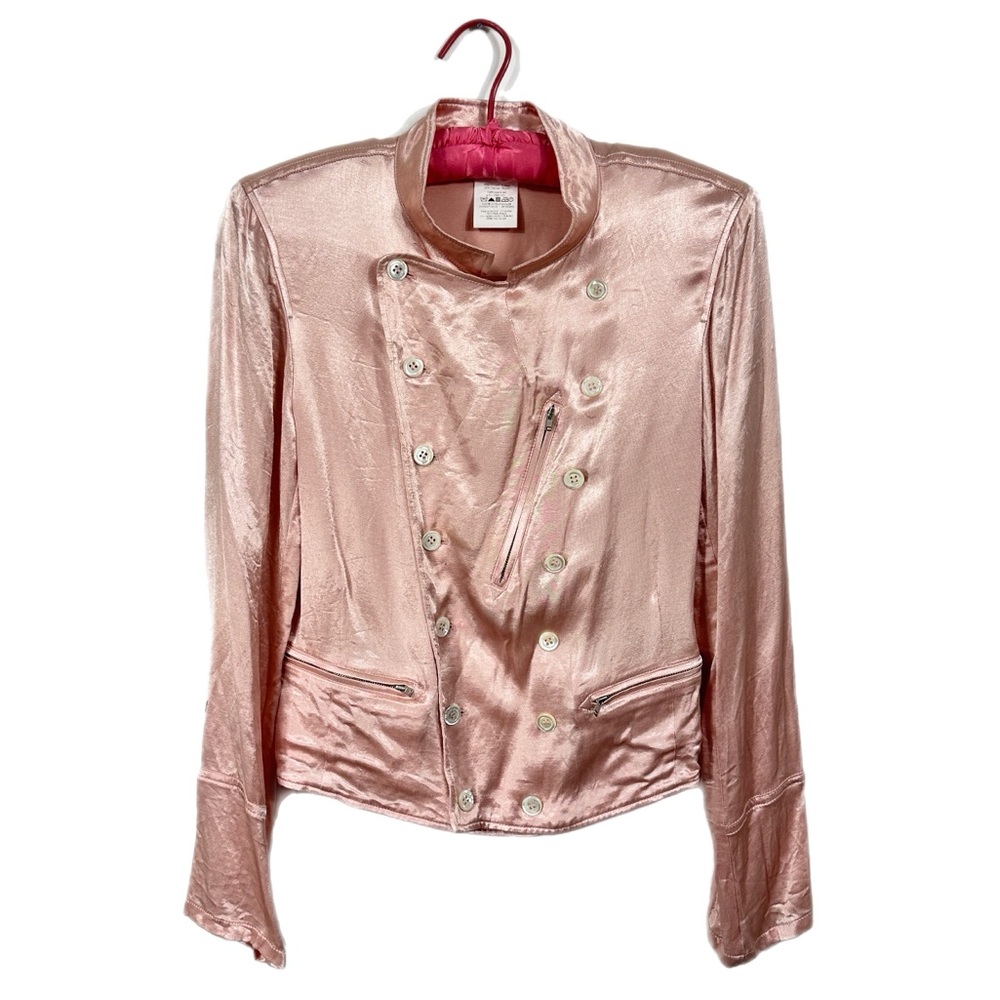 Agnes B Paris pink shirt jacket size 40